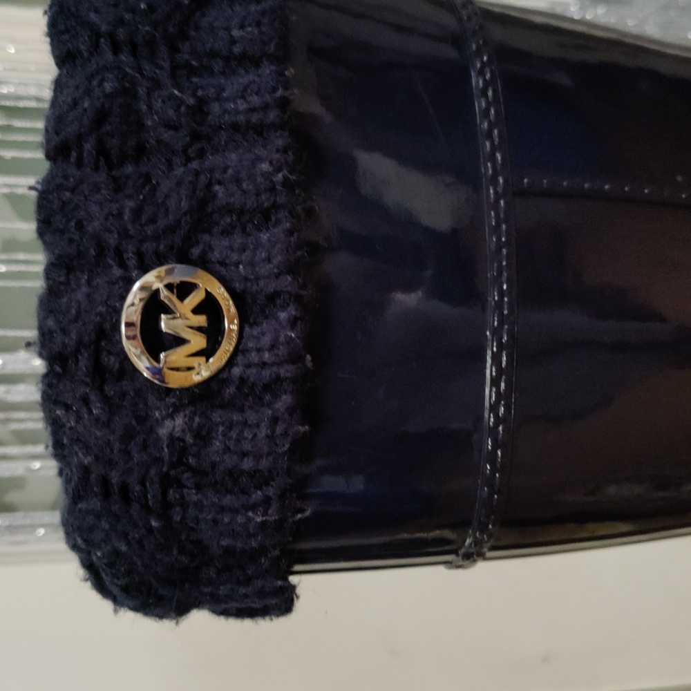Michael Kors rain/snow boot size 71/2 navy blue true to size knee high - Picture 8 of 9